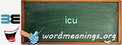 WordMeaning blackboard for icu